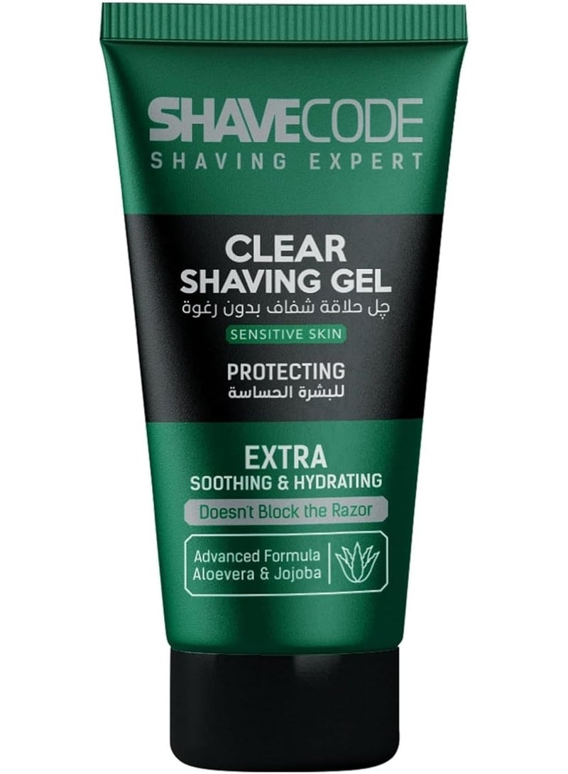 Shave Code - Clear Shaving Gel, For Sensitive Skin - Protectecting 150ML